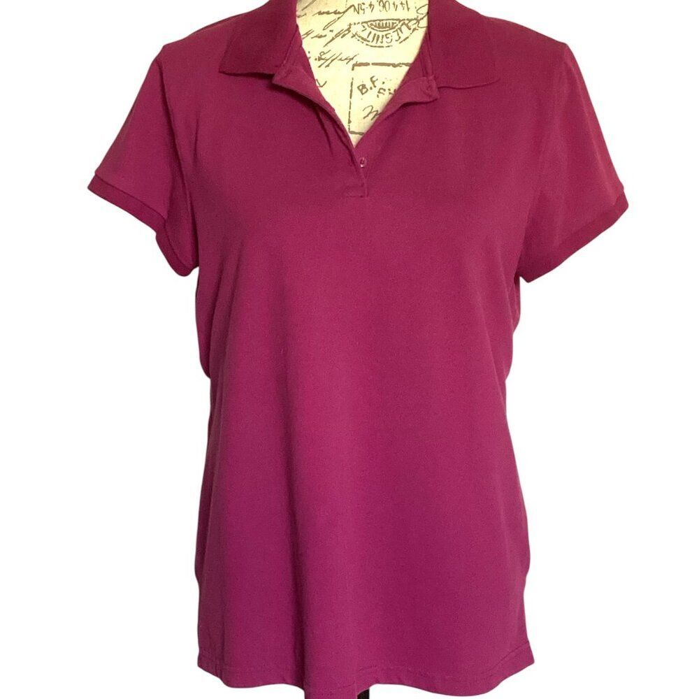 Sonoma Ladies LARGE Short Sleeve PLUM Polo Shirt